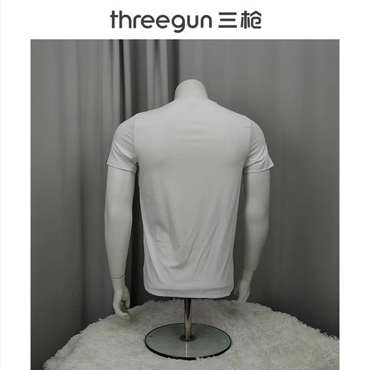 Threegun三枪 【凉感木代尔】圆领短袖男士T恤衫打底衫-2L083A021 商品图2