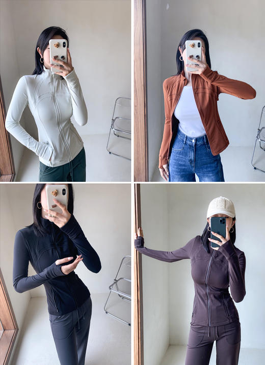 现货 THS -无 lulu define女士运动拉链夹克 瑜伽外套 4色 BF1006 商品图0