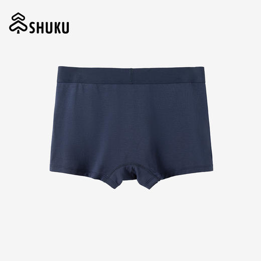 SHUKU/舒库生物基抑菌消臭男士平角内裤舒适柔软莫代尔透气中腰四角裤
 商品图3