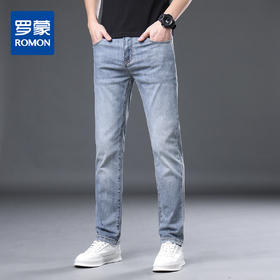 【含莱赛尔】罗蒙春夏弹力舒适男士牛仔裤休闲裤子男轻奢商务牛仔裤男