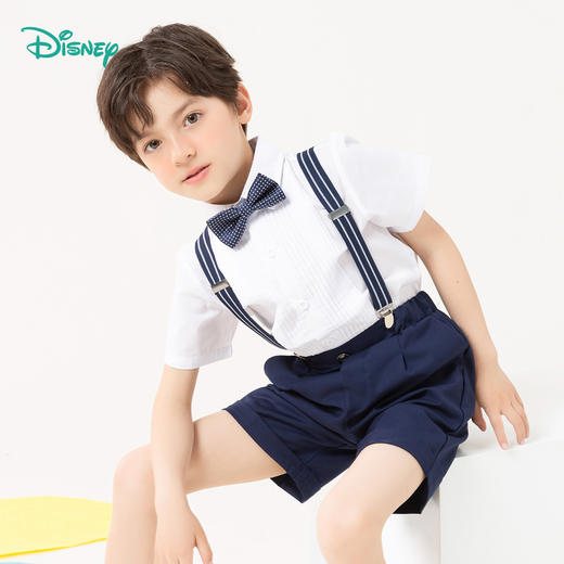 迪士尼男童英伦绅士风短袖短裤套装ZD2DT060 商品图1