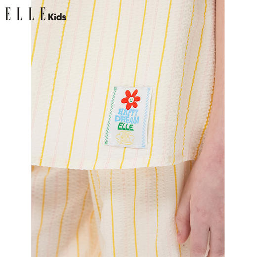 ELLEKIDS 童装 法式泡泡条纹背心上衣 商品图3