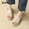 ZHR则则厚底一字带凉鞋2024新款时尚百搭时装凉鞋沙滩女凉鞋 商品缩略图7