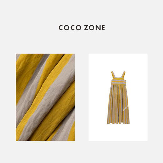 COCO ZONE"丽萨连衣裙“夏季撞色条纹背心连衣裙百搭通勤A字无袖长裙CC1B1004 商品图2