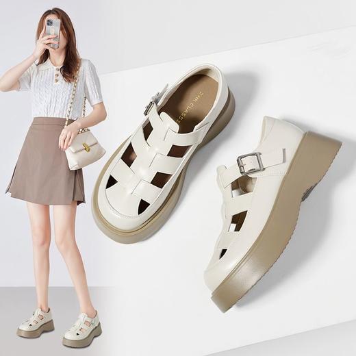 ZHR则则厚底罗马凉鞋女2024新款时尚百搭猪笼鞋沙滩时装凉鞋韩版 商品图1