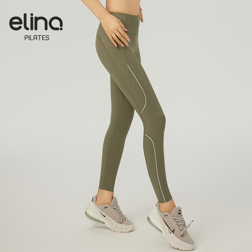 【女神节秒】elina一恋新款侧边条纹动感瑜伽普拉提九分裤QC2933（特价产品，收货7天内支持调换、不退款） 商品图11