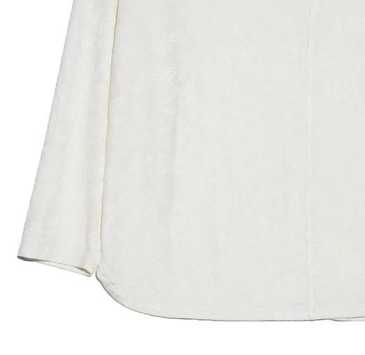 T472早春新款纯色堆堆领打底衫满印提花设计日常休闲宽松上衣 商品图3