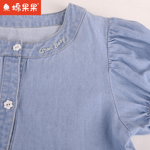 棉果果夏季新品女童牛仔连衣裙M222701224224 商品图6
