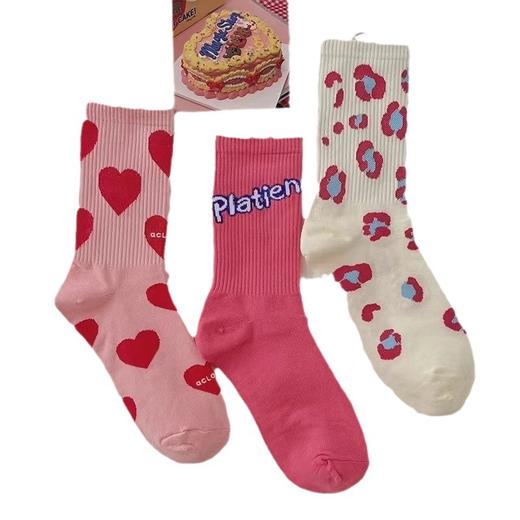 「16.9到手4双！多巴胺穿搭」ins潮新款女孩袜子多巴胺穿搭中筒女孩春秋款公主洋气潮袜配饰 商品图4