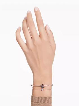 【此沙同款系列】施华洛世奇 Swan手镯黑色天鹅镀玫瑰金手链