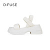 D:FUSE迪芙斯2024夏季新款吐司面包凉鞋松糕厚底增高一字带罗马凉鞋DF42115217 商品缩略图1