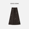 COCO ZONE夏季高级感松紧腰系带半身裙时尚直筒A字中长裙CC1B1002 商品缩略图0