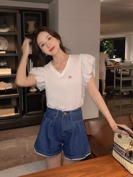 张心子【南洋千金】名媛风高级小众小香风针织衫 上衣 U2404065 商品图6