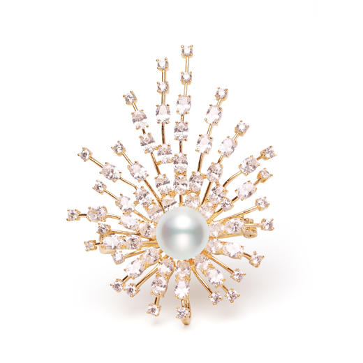 美裕 淡水珍珠胸花9-10mm 108549 商品图1