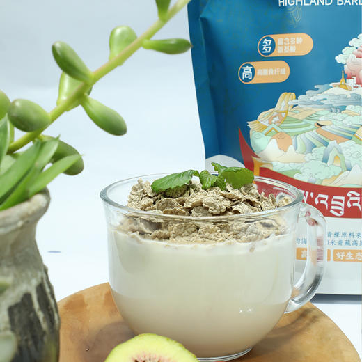 青藏高原 甘肃 甘南 云端羚城 青稞麦片 原味 216g 袋装 商品图5