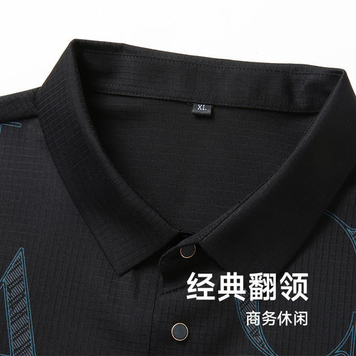【Q】【新款DLS】大依优型大码短袖Polo衫翻领加肥加大男士大号弹力透气舒适夏季半袖 商品图2