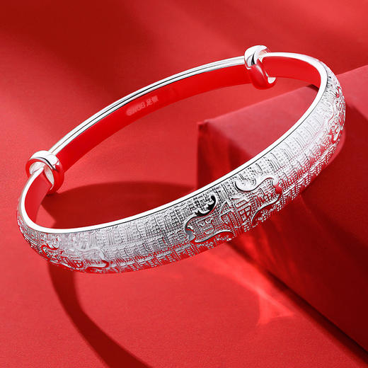 福寿康宁银手镯 商品图1