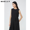 NEELLY纳俪商场同款桑蚕丝圆领无袖简约连衣裙女系带收腰显瘦裙子N24045Y01108 商品缩略图1