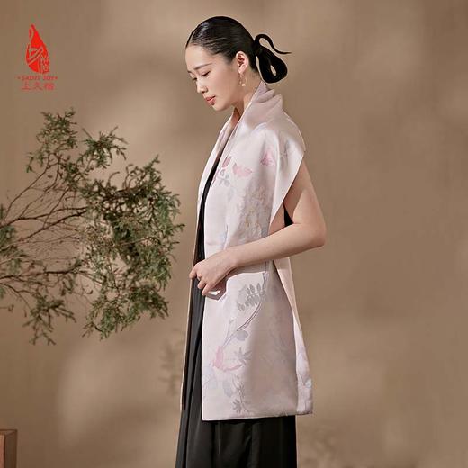 SAINTJOY/上久楷 女士宋锦双面长巾 围巾 瑶林百花 SCS23009 商品图7