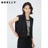 NEELLY纳俪商场同款V领双排扣马甲女夏季黑色洋气时髦高腰短外套N24051D01141 商品缩略图2