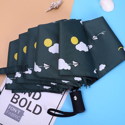 【酷夏遮阳，晴雨无需愁】新款卡通小清新，全自动黑胶晴雨两用伞，折叠方便，配备舒适手柄，防紫外线黑胶涂层，男女学生上班族必备！ 商品图7