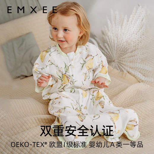【宝宝安睡】嫚熙婴儿纱罗七分袖一体式睡袋夏季薄款宝宝防踢被儿童夏天防踢被 商品图4