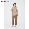 NEELLY纳俪商场同款工装风休闲裤女夏季百搭通勤显瘦直筒裤九分裤N24051H01156 商品缩略图0