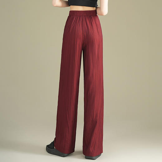 垂感修身显瘦时尚休闲裤，后腰松紧皱褶洋气阔腿裤MYX-QQ-1780-L 商品图2