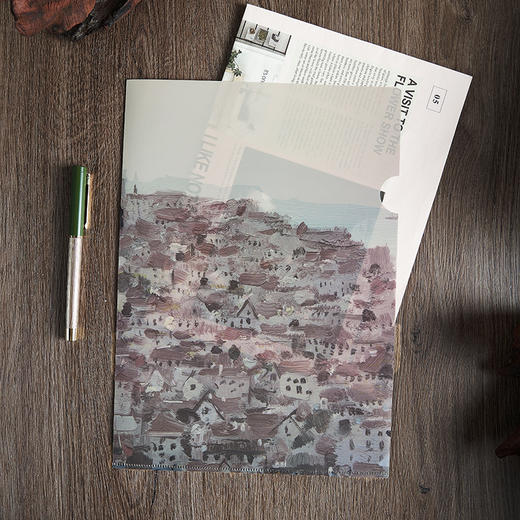 吴冠中 大宅 青岛红楼 都市之恋 系列 A4 文件夹 文件收纳 商品图3