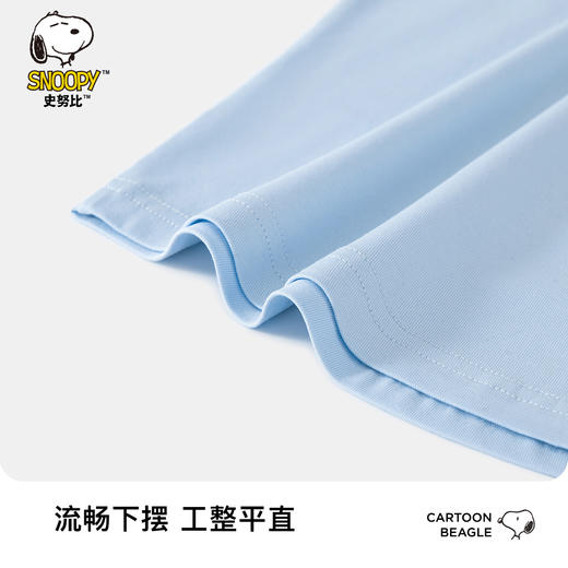 【130-165】【撞色收腰潮流t恤】【史努比】女童夏季撞色收腰潮流t恤（95%棉 5%氨纶） 商品图11