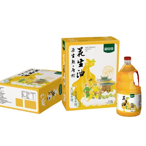 D稳乡花生油1.6L*2瓶/盒 商品图1