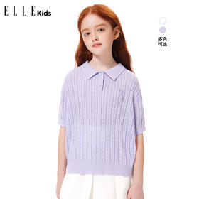 ELLEKIDS 童装 兔子提花短袖针织polo衫