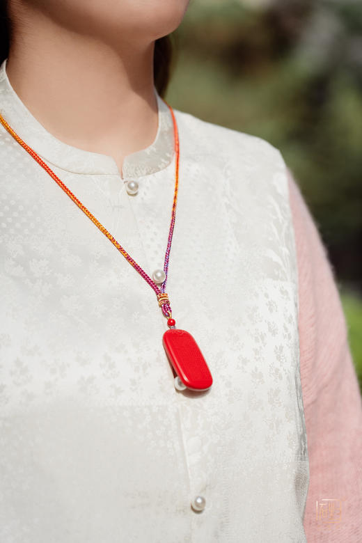 天然朱砂般若波罗蜜多心经牌项链 商品图3