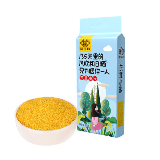 稻宝昌新米现磨东北农家黄小米500g真空装 商品图1