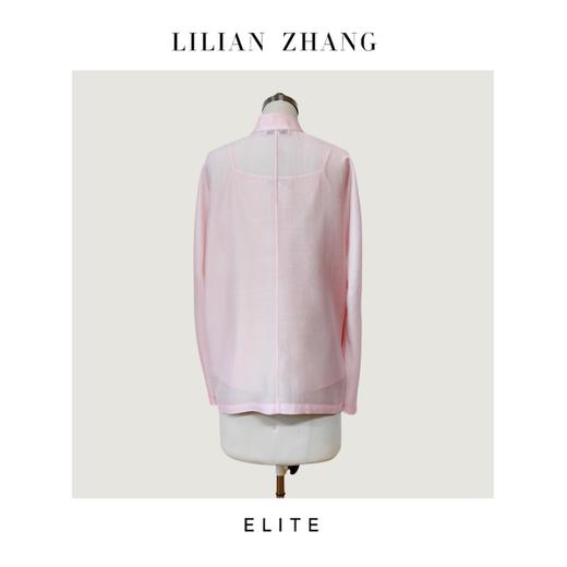 【LILIAN ZHANG】E系列定制—「东方艺术」“中式老钱”——幻彩新中式欧根纱上衣 2402006 商品图2