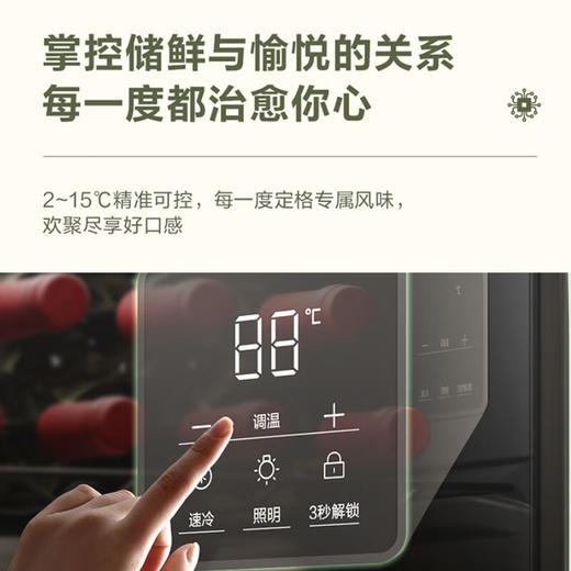 海尔（Haier）冰吧家用92升透明玻璃门小型冰吧客厅办公室饮料茶叶冷藏柜水果立式保鲜柜LC-92LH9EC1 商品图6
