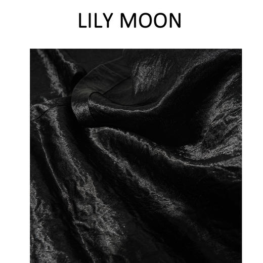 【100%醋酸】LILY MOON夏季冰凌皱全醋酸极简抽绳阔腿裤气质肌理感 商品图4