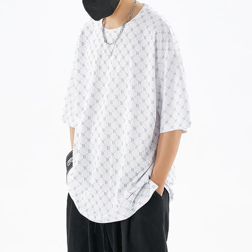 【超大码】【新款DSY】大依优型大码圆领短袖T恤夏季加肥加大肥佬休闲宽松透气上衣男士半袖夏装 商品图2