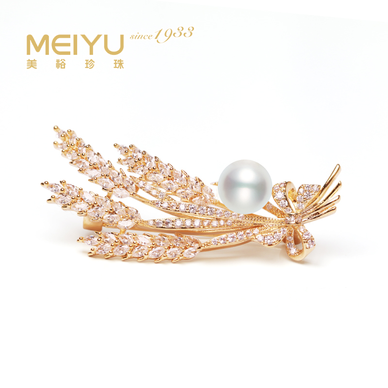 美裕 淡水珍珠胸花8-9mm 108192