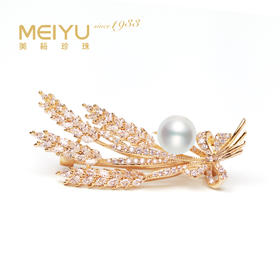 美裕 淡水珍珠胸花8-9mm 108192