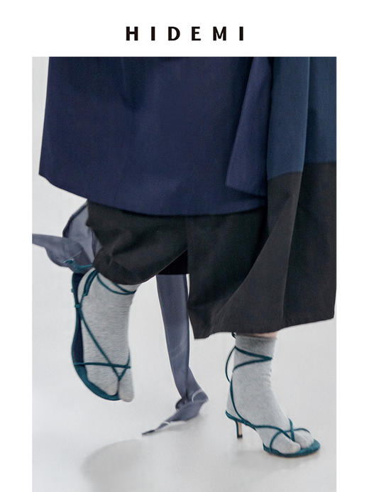 HIDEMI极简细带设计感绑带小猫跟凉鞋 商品图3