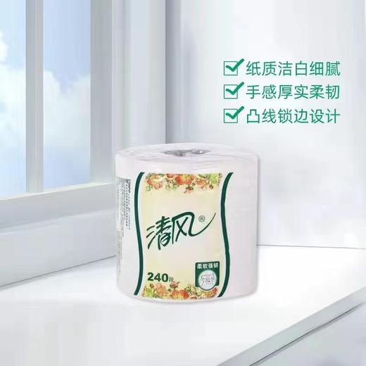 【鼎】清风原木纯品3层卷筒卫生纸10卷/提 商品图2