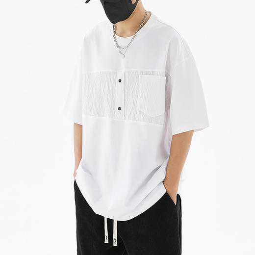 【新款DSY】大依优型大码圆领短袖T恤夏季加肥加大肥佬休闲宽松透气上衣男士半袖夏装 商品图1