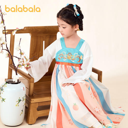 巴拉巴拉儿童连衣裙女童春装国风裙子长袖小童洋气甜美刺绣时尚潮 商品图0