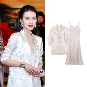 【破价】N°28 【珍珠套装】春款气质通勤醋酸套装9A21W039/9A21L039