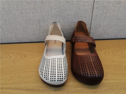 豪行夏季新款21292061真皮休闲平跟浅口女鞋凉鞋皮鞋专柜正品 商品图1