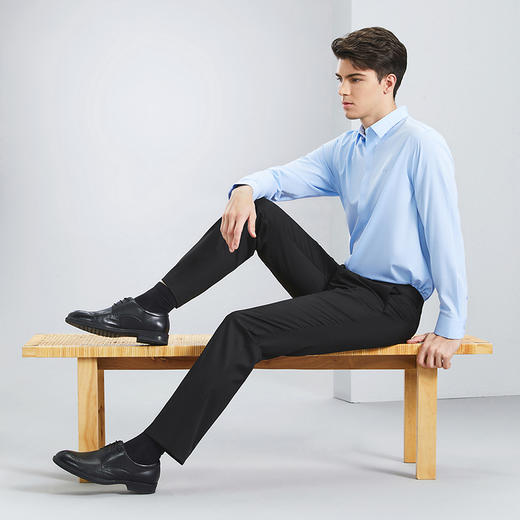 【竹纤维】柒牌西裤男2024春夏新款商务正装凉感舒适直筒裤西装裤	126H71060 商品图3