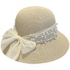优雅编珍珠网纱，遮阳帽蝴蝶结法式帽LJX-007 商品缩略图4