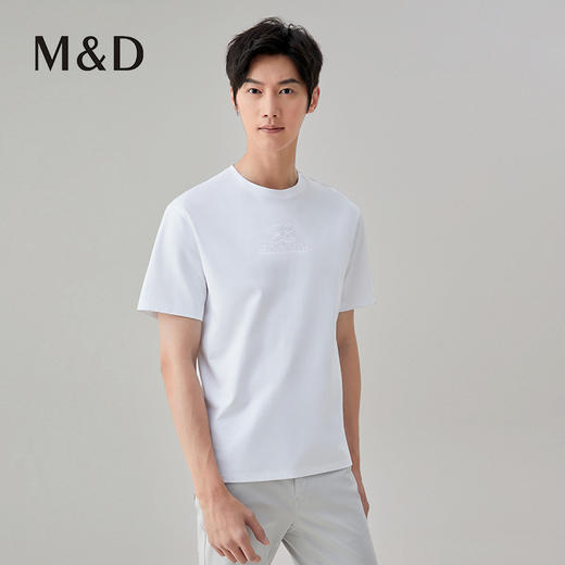 【名盾】如意系列 圆领短袖T恤 时尚休闲，耐洗不易起球MXBL27602D 商品图1