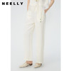 NEELLY纳俪商场同款新中式窄版阔腿裤女夏季轻薄垂顺直筒裤休闲裤N24045H01124 商品缩略图1